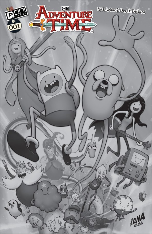 Adventure Time (2025) issue 1-L David Nakayama 1:100 B&W Cover