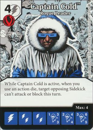DC Comics Dice Masters Green Arrow and The Flash card 6 Captain Cold: Rogue Leader