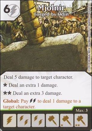 Marvel Dice Masters Avengers vs. X-Men  card 97 Mjolnir: Forged by Odin
