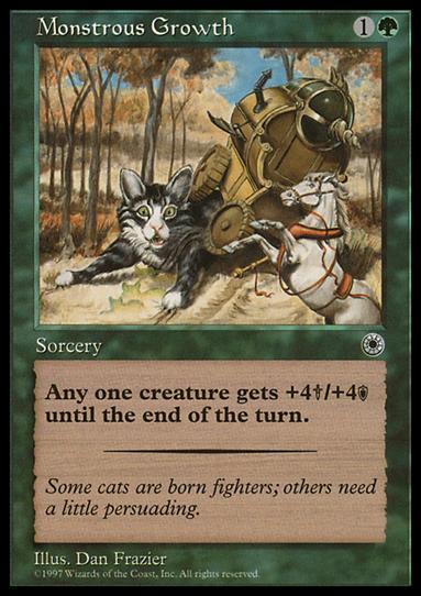 Magic the Gathering: Portal (Base Set) card 173-B Monstrous Growth
