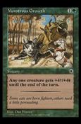 Magic the Gathering: Portal (Base Set) card 173-B Monstrous Growth