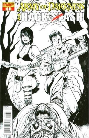 Army of Darkness vs. Hack/Slash issue 1-D Tim Seeley 1:15 Black & White Cover