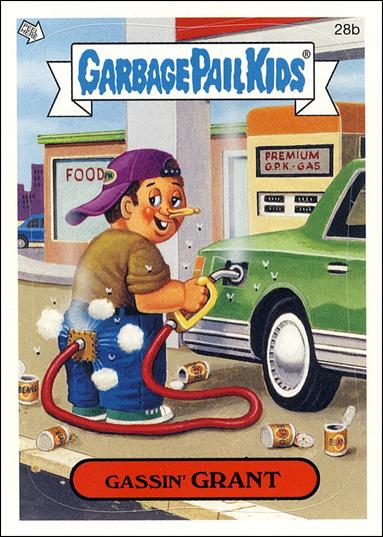 Garbage Pail Kids All-New Series 4 (Base Set) card 28b Gassin' Grant