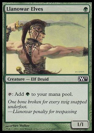 Magic the Gathering: 2011 Core Set (Base Set) card 184 Llanowar Elves