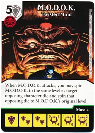 Marvel Dice Masters Deadpool card 63 M.O.D.O.K.: Twisted Mind