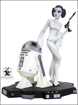 Star Wars Animated Maquettes item 1-B Princess Leia and R2-D2 (Black and White)