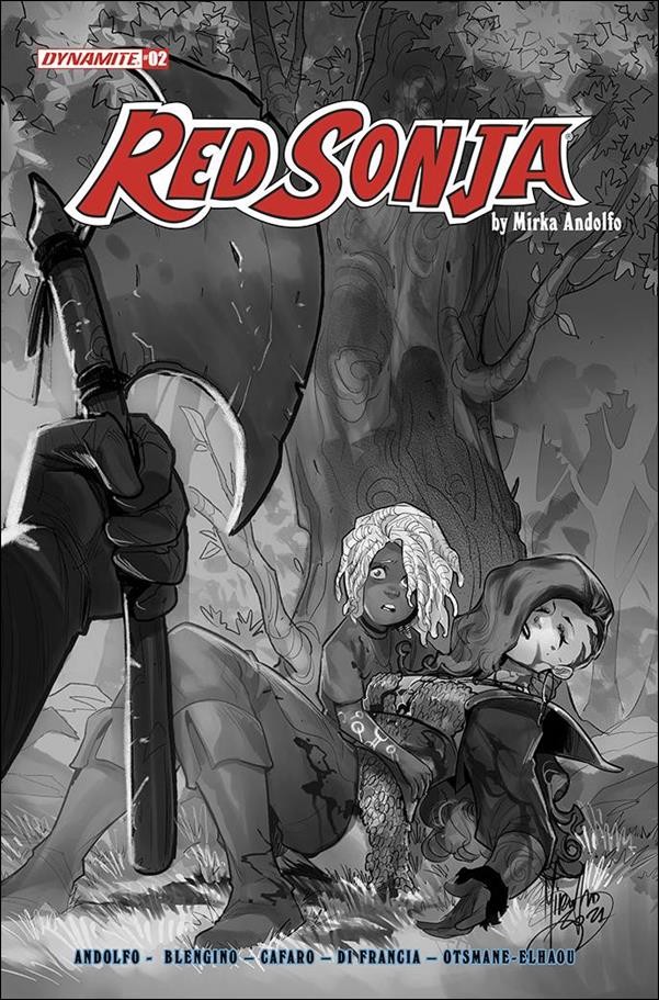 Red Sonja (2021) issue 2-I Mirka Andolfo 1:10 Black & White Cover