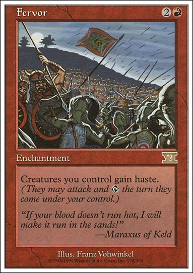 Magic the Gathering: 6th Edition (Base Set) card 174 Fervor