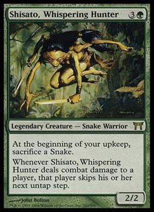Magic the Gathering: Champions of Kamigawa (Base Set) card 242 Shisato, Whispering Hunter