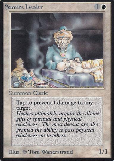 Magic the Gathering: Limited Edition Alpha (Base Set) card 37 Samite Healer
