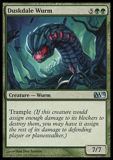 Magic the Gathering: 2013 Core Set (Base Set) card 166 Duskdale Wurm