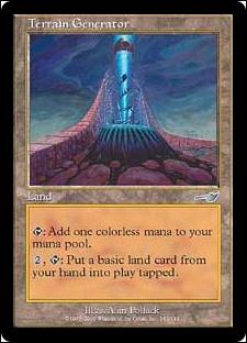 Magic the Gathering: Nemesis (Base Set) card 143 Terrain Generator