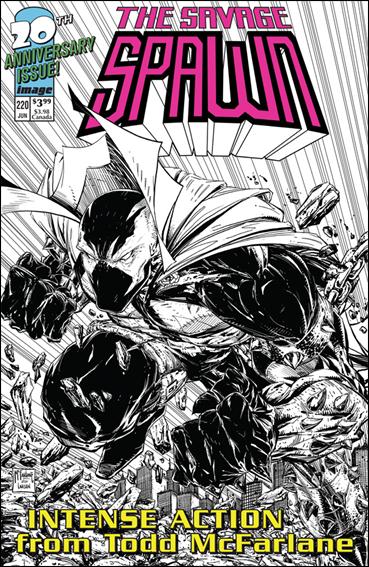 Spawn issue 220-D Todd McFarlane "Savage Dragon #1" B&W 1:25 Cover