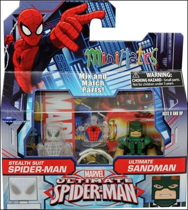 Marvel Minimates (Exclusives) figure 126 Stealth Suit Spider-Man and Ultimate Sandman