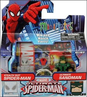 Marvel Minimates (Exclusives) figure 126 Stealth Suit Spider-Man and Ultimate Sandman