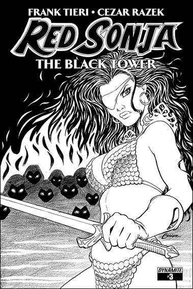 Red Sonja: The Black Tower issue 3-B 1:10 Black & White Cover