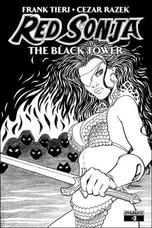 Red Sonja: The Black Tower issue 3-B 1:10 Black & White Cover