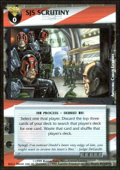 Dredd: The Card Game card 117 SJS Scrutiny