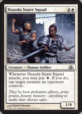 Magic the Gathering: Dragon's Maze (Base Set) card 2 Haazda Snare Squad 