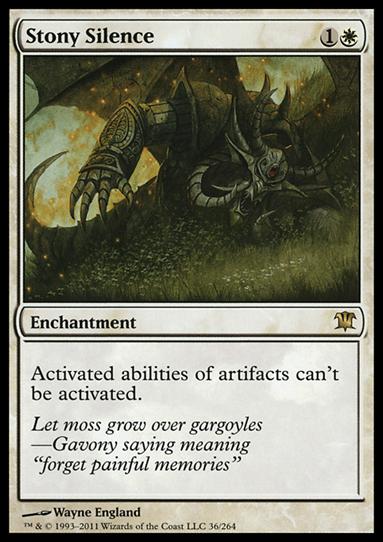 Magic the Gathering: Innistrad (Base Set) card 36 Stony Silence