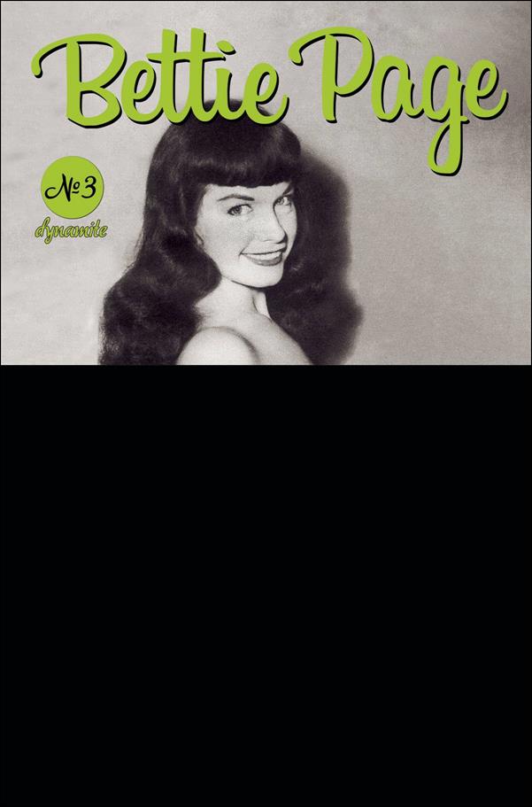 Bettie Page: The Alien Agenda issue 3-F Black Bag Nude Photo Cover