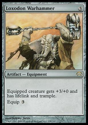 Magic the Gathering: Planechase (Base Set) card 118 Loxodon Warhammer