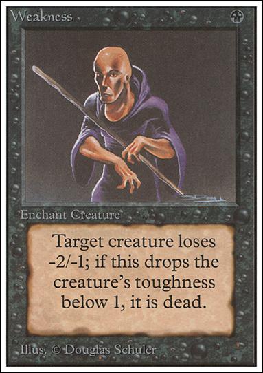Magic the Gathering: Unlimited (Base Set) card 135 Weakness