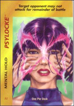 Marvel OverPower (Base Set) card nn166 Psylocke: Mental Hold