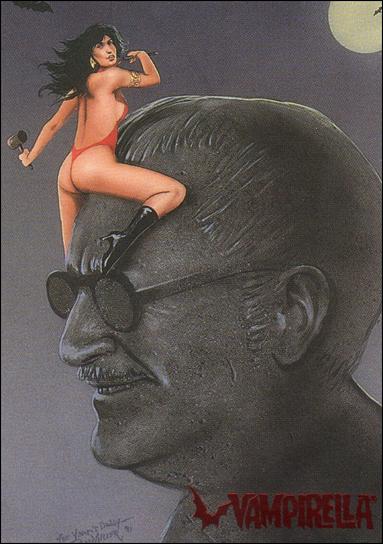 Visions of Vampirella card 2 Vampirella and Forrest J. Ackerman
