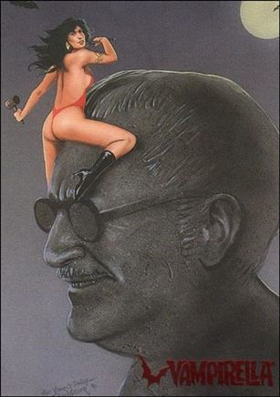 Visions of Vampirella card 2 Vampirella and Forrest J. Ackerman