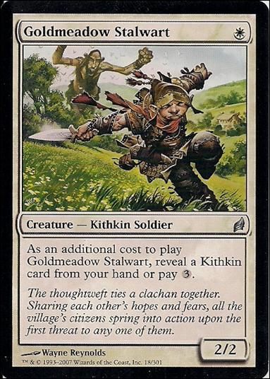 Magic the Gathering: Lorwyn (Base Set) card 18 Goldmeadow Stalwart