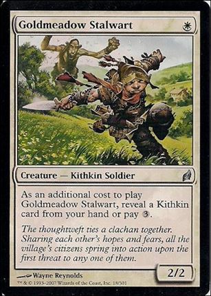 Magic the Gathering: Lorwyn (Base Set) card 18 Goldmeadow Stalwart