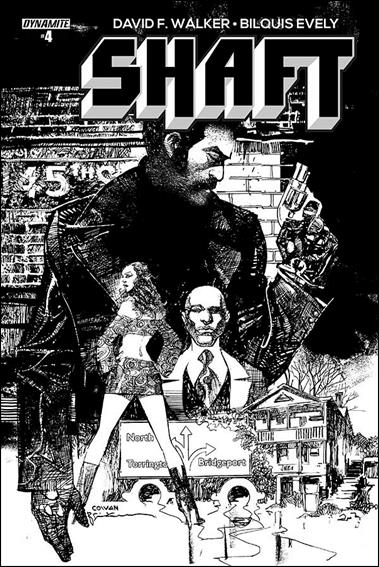 Shaft issue 4-D Denys Cowan & Bill Sienkiewicz 1:10 B&W Cover