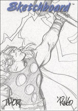 Marvel Creators Collection '98 (Sketchboard Subset) card 7-D Thor (White)