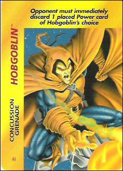 Marvel OverPower (Base Set) card nn105 Hobgoblin: Concussion Grenade