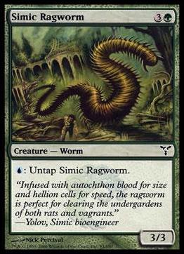 Magic the Gathering: Dissension (Base Set) card 93 Simic Ragworm