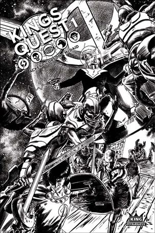 Kings Quest issue 1-H Colton Worley 1:25 Black & White Cover