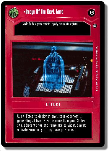 Star Wars: Hoth Limited (Base Set) card 19 Image Of The Dark Lord
