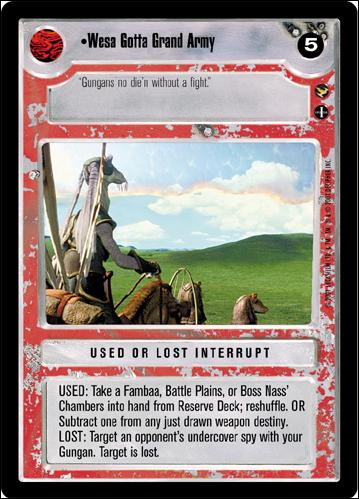 Star Wars: Theed Palace Limited (Base Set) card 110 Wesa Gotta Grand Army