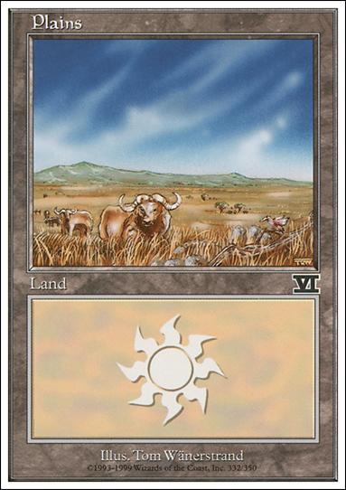 Magic the Gathering: 6th Edition (Base Set) card 332 Plains