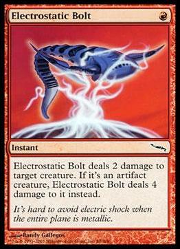 Magic the Gathering: Mirrodin (Base Set) card 89 Electrostatic Bolt