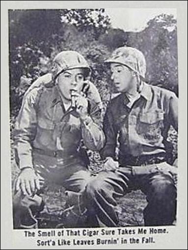 Gomer Pyle (Base Set) card 50 The Smell of That Cigar Sure Takes Me Home