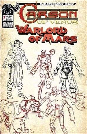 Carson of Venus / Warlord of Mars issue 1-C Cyrus Mesarcia Character Design Cover 1/350
