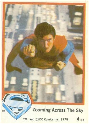Superman (Movie) Series 1 (Base Set) card 4 Zooming Across The Sky