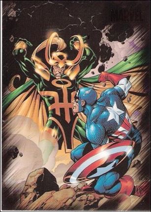 Marvel Heroes and Villains (Base Set) card 70 Captain America vs Loki