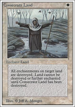 Magic the Gathering: Unlimited (Base Set) card 15 Consecrate Land