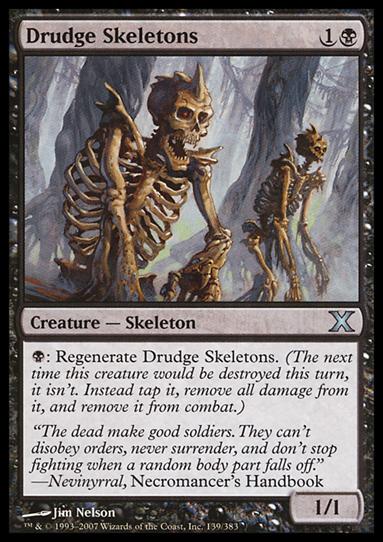 Magic the Gathering: 10th Edition (Base Set) card 139 Drudge Skeletons