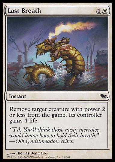 Magic the Gathering: Shadowmoor (Base Set) card 11 Last Breath