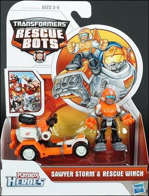 Transformers Rescue Bots figure 5 Sawyer Storm and Rescue Winch