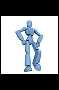 Stikfas Blister Pack figure 2 Beta Female (Pastel Blue)